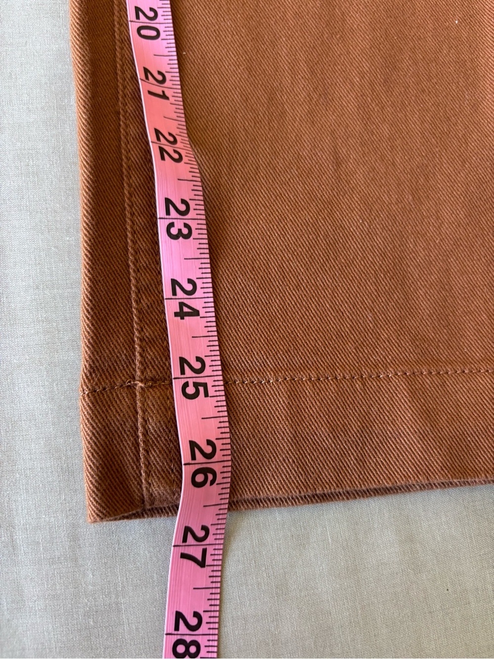 Quince Organic Cotton Twill Cropped Pants Rust Brown Straight Leg Stretch 4 - Picture 9 of 9